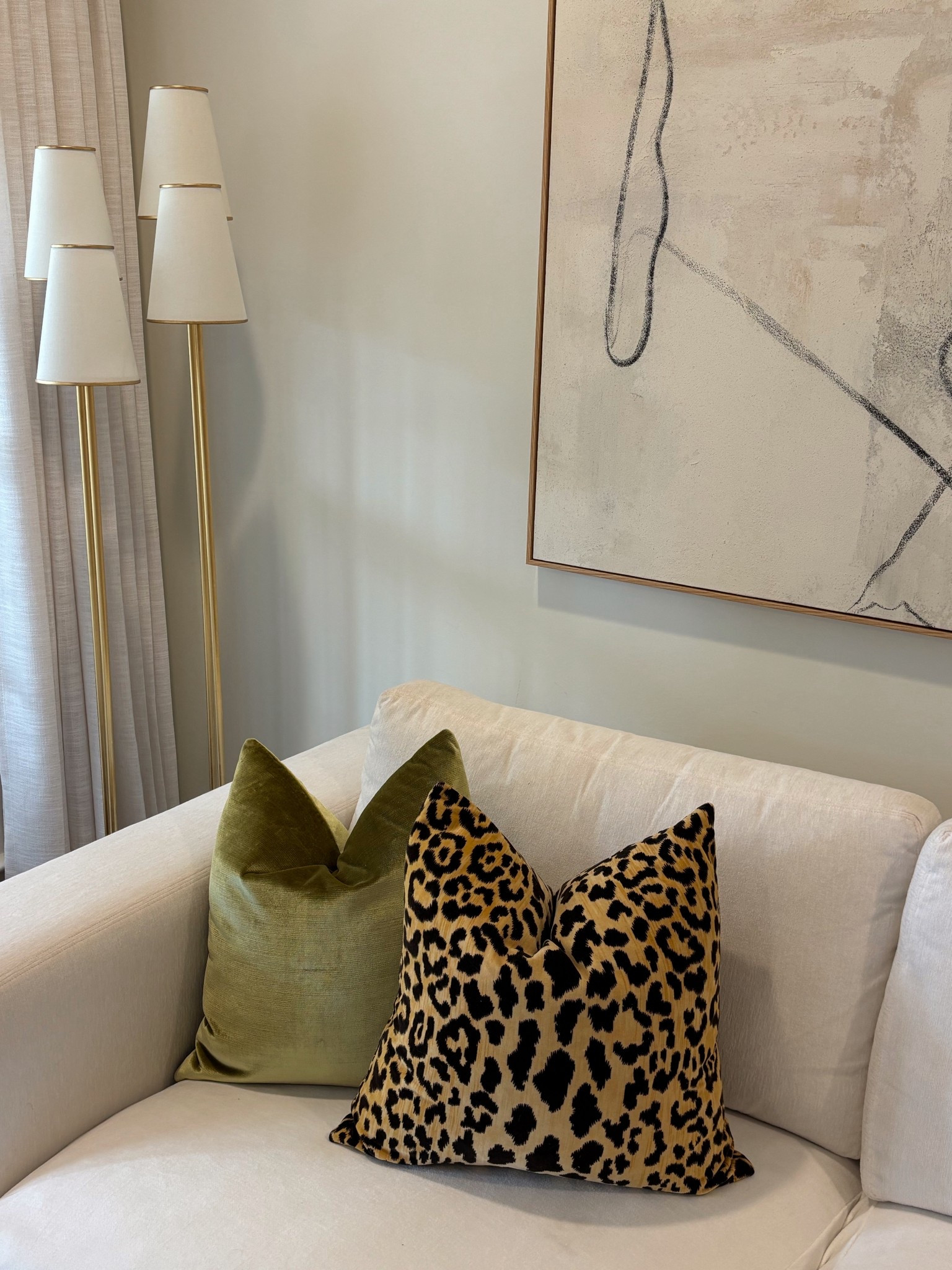 Pillow covers are 20x20 and inserts are 22x22! 🤍🐆 I size up in the inserts so they are extra full! 

#LTKHome