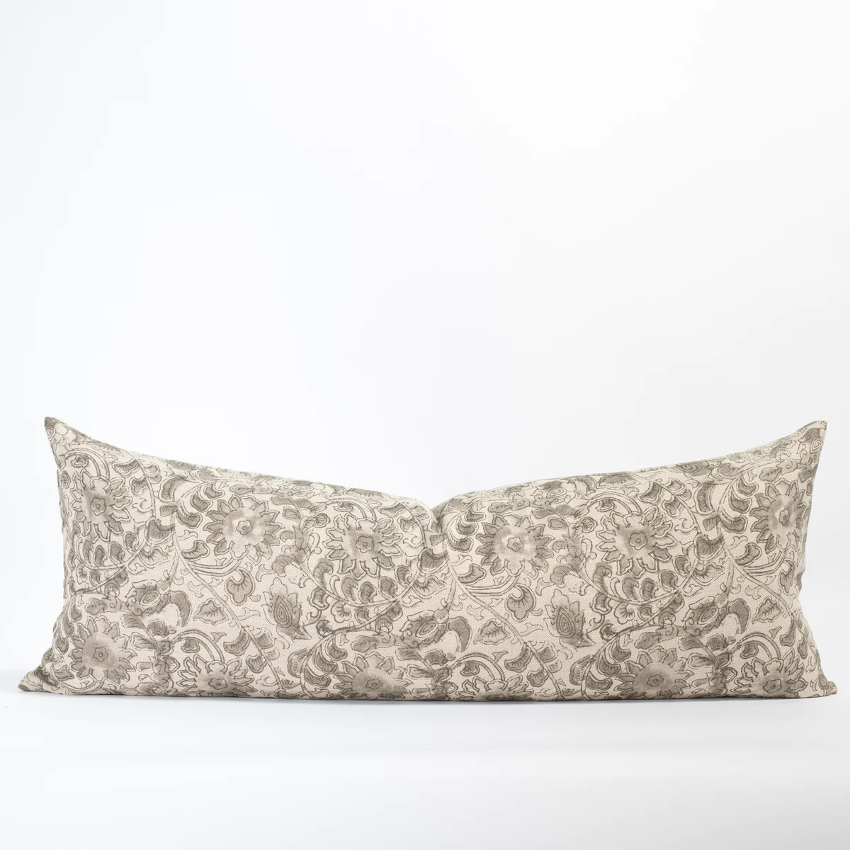 Inez 16x42 Bolster Pillow, Pewter | Tonic Living