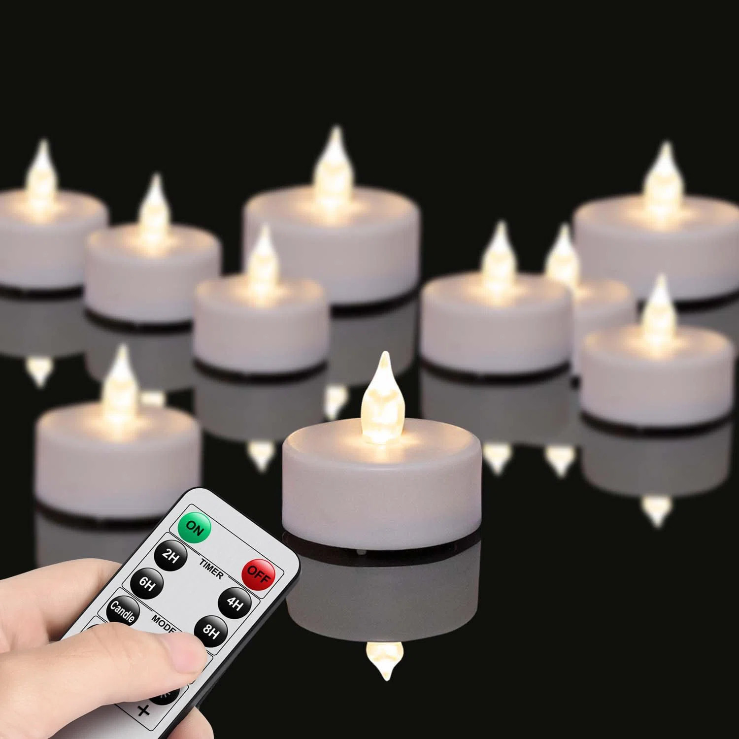 The Holiday Aisle® LED Tea Lights With Remote Control: Battery Operated Realistic And Bright Fli... | Wayfair North America