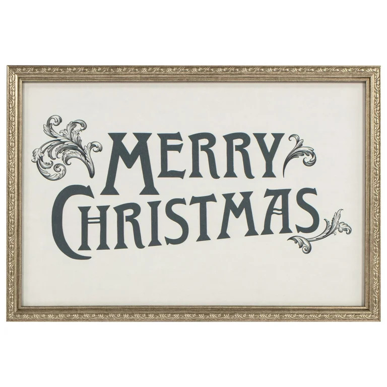 My Texas House Merry Christmas Sign Framed Holiday Wall Art 18x12 | Walmart (US)