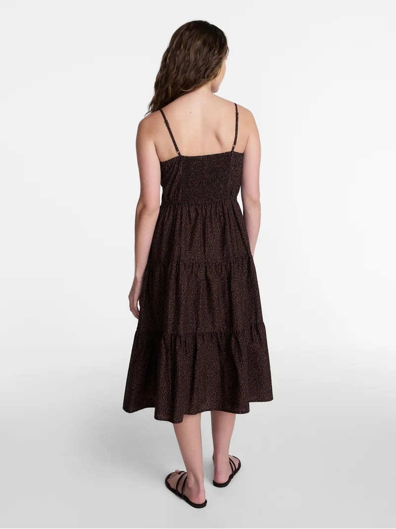 Time and Tru Women's Spaghetti Strap Midi Dress, Sizes XS-XXXL | Walmart (US)