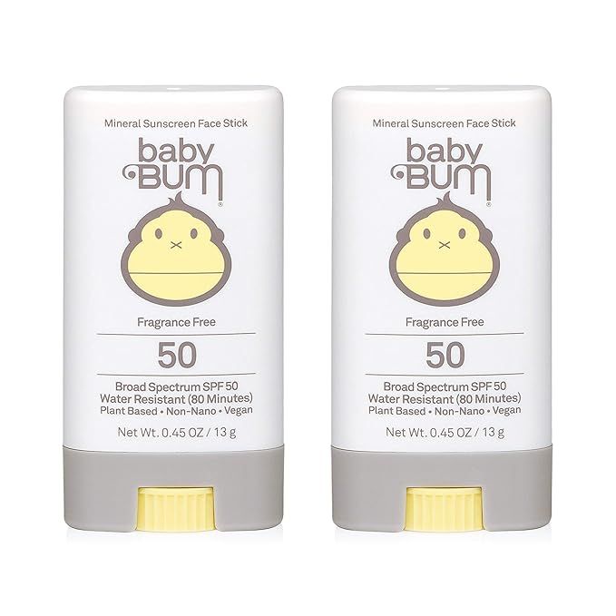 Baby Bum Mineral Sunscreen Face Stick - SPF 50 - UVA,UVB Face and Body Protection - Fragrance Fre... | Amazon (US)