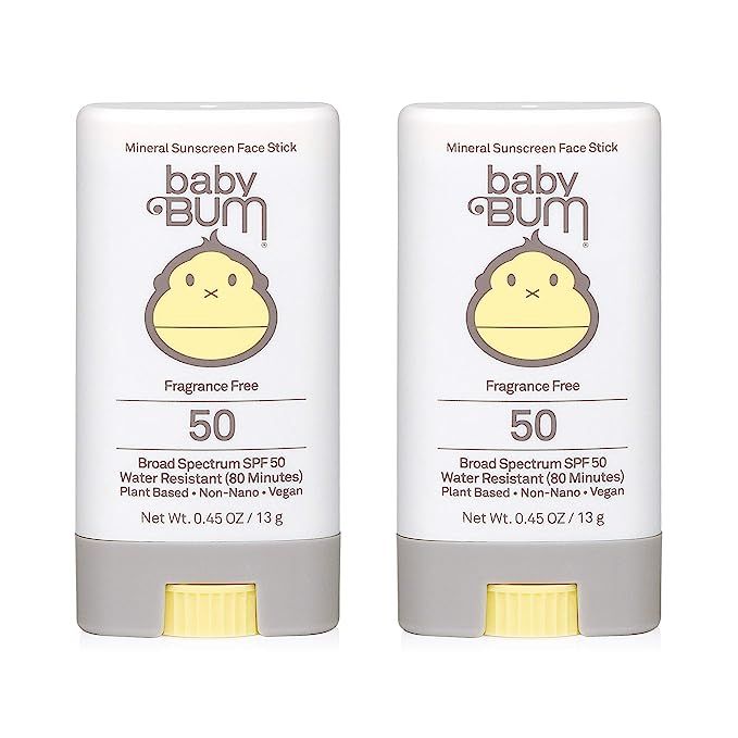 Baby Bum Mineral Sunscreen Face Stick - SPF 50 - UVA,UVB Face and Body Protection - Fragrance Fre... | Amazon (US)