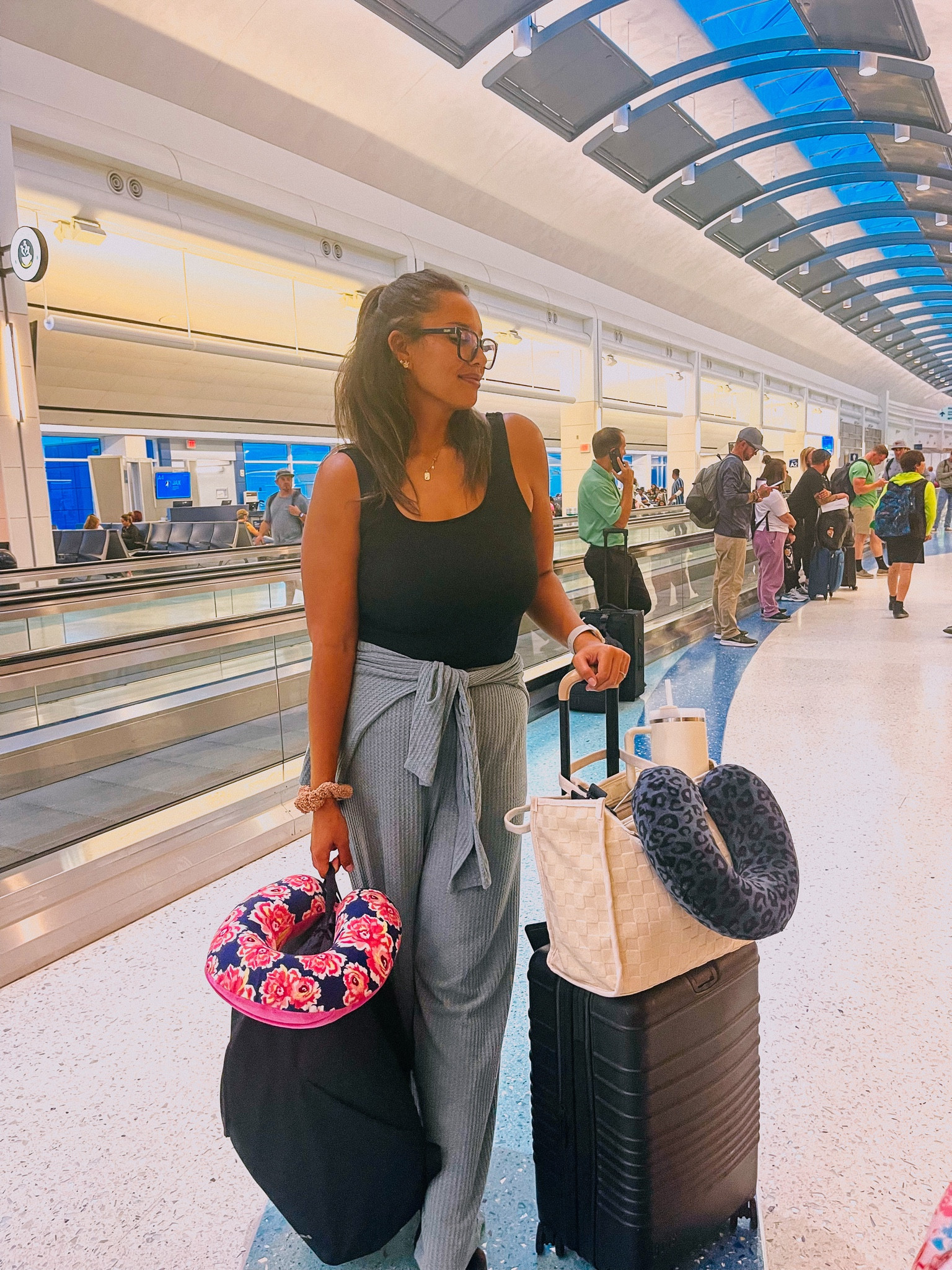 I love to travel in comfort, that’s why I snagged this 2 piece waffle lounge set from SHEIN & paired it with this $5 tank from Target! Give your leggings a break and travel in the softest lounge ever. They were sold out of my exact one but I found one similar for you to snag. 

#LTKunder50 #LTKstyletip #LTKtravel