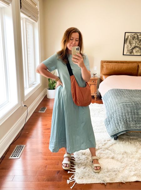An easy day dress for a day of errands. This t-shirt dress is comfy and flattering with an a-line shape AND has pockets. Not many sizes left online but keep an eye out  

#LTKunder50 #LTKstyletip #LTKshoecrush