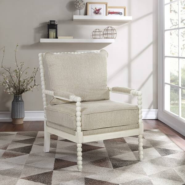 Kaylee Spindle Chair in Fabric with White Frame - Bed Bath & Beyond - 33061273 | Bed Bath & Beyond
