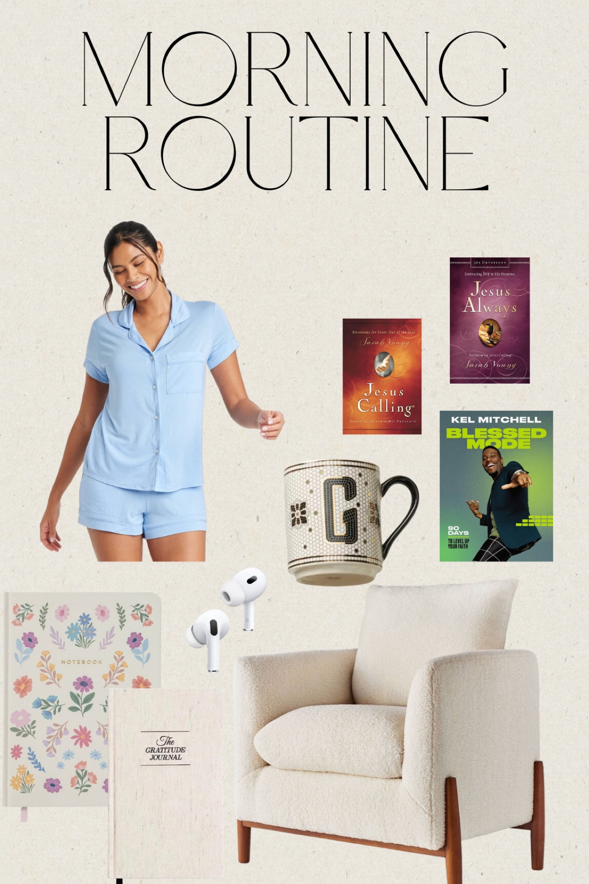 Morning routine necessities! I love the read my daily devotional while I drink my coffee and journal the things that stand out to me. Then I write in my gratitude journal and listen to a daily affirmations video from YouTube. 

#LTKhome