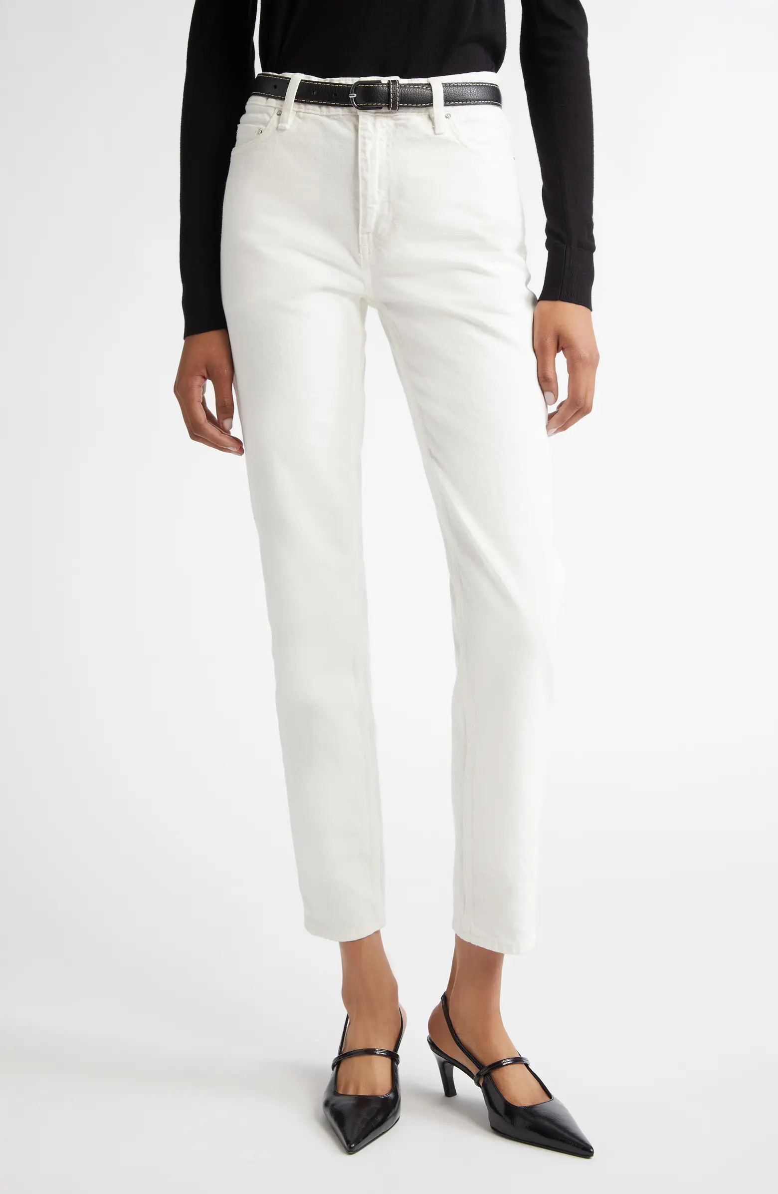 TOTEME Low Rise Organic Cotton Tapered Straight Leg Jeans | Nordstrom | Nordstrom