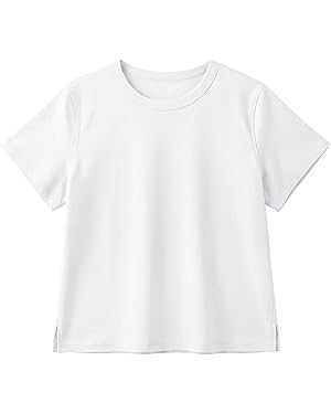 Stelle Women's Cotton T-Shirts Crewneck Short Sleeve Basic Tees Summer Casual Solid Crop Tops | Amazon (US)
