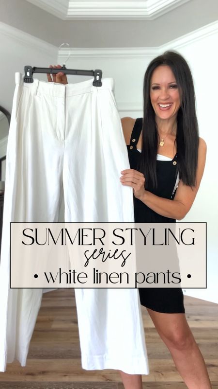 How to wear white linen trousers. 

Sizing:
Linen pants-TTS, in medium
Tube top-size up, in large 
Vest-roomy, in medium
Blue button-down-sized up to Large
Denim jacket-sized down to XS
Striped t-in medium
Pink satin blouse-from Zara, linked on IG stories & saved to “June Links” highlight 
White sleeveless-in small
Black blazer-roomy, in medium

Casual outfit | work outfit | wear to work | dressy casual | vacation outfit | summer outfit | spring outfit | white pants | sandals | white heels pumps | low top converse 



#LTKunder50 #LTKFind #LTKstyletip