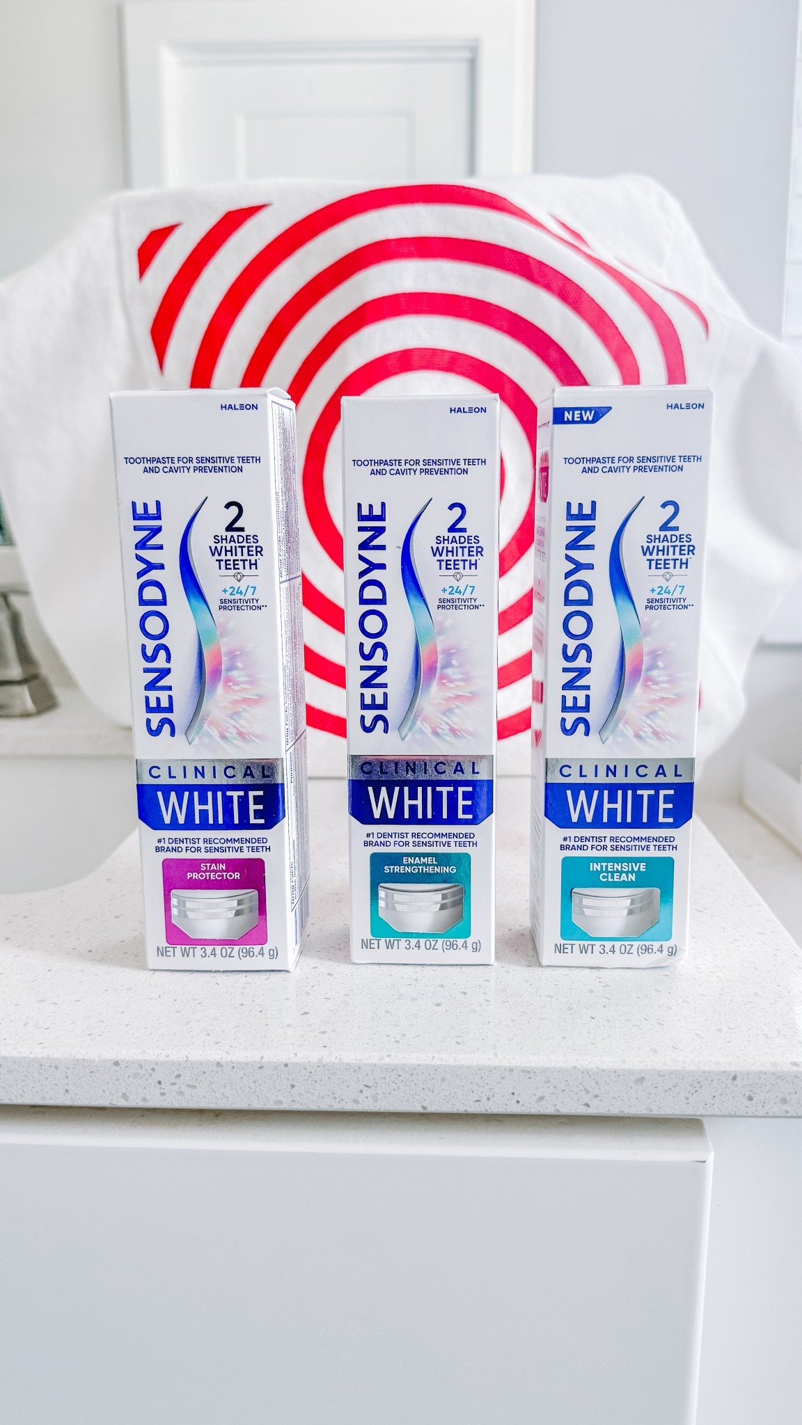 #ad Some days are just all the things! Today is gym, teeth, laundry! As soon as I realized I was out of my @Sensodyneus Clinical White, I knew I needed to make a @Target run to stock up. I love the enamel strengthening option, while Michael is team Intensive Clean. 
This time of year I’m always thinking about getting my smile ready for family pictures, and being able to whiten while I brush with no extra step and no sensitivity is clutch. Sensodyne Clinical White toothpaste’s clinically proven whitening ingredients removes stains, polish teeth, and help prevent future stains so I can get back to all the other mom duties… and maybe even sneak in some me time. #SensodynePartner #teethwhitening #SensodyneClinicalWhite #NoWinceWhitening #TargetPartner #Target 
If you comment shop, I’ll send you links to my favorites!
*get 2 shades whiter teeth as shown in an 8 week clinical study
*24/7 sensitivity protection with twice daily brushing  




#LTKFamily #LTKHome #LTKselfcare