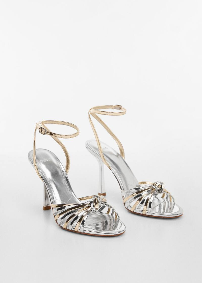 Strappy heeled sandals -  Women | Mango USA | MANGO (US)