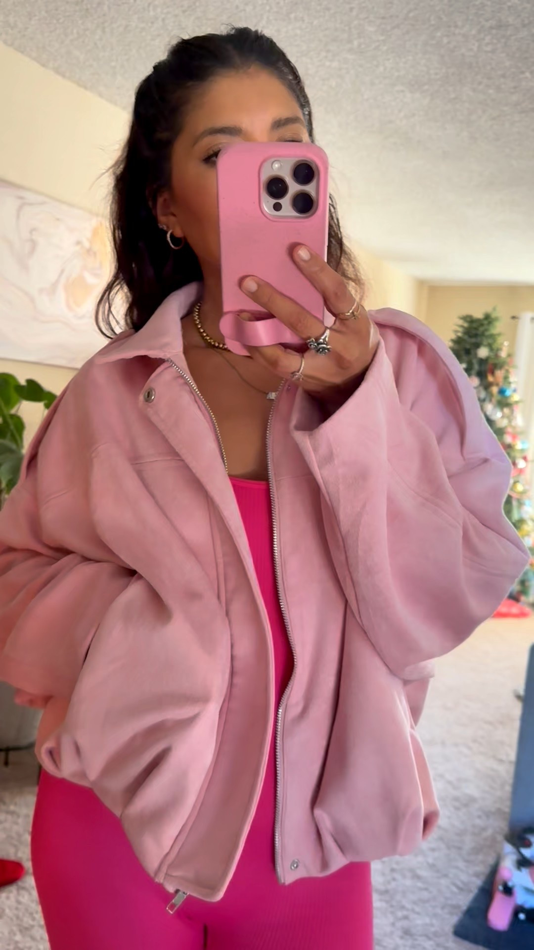 Today’s OOTD ✨ This pretty bomber jacket is giving effortless chic with my jumpsuit — but honestly, it goes with ANY bottom. Dress it up with trousers, keep it casual with denim, or throw it over leggings for a mom-on-the-go look.
Available in so many colors + sizes, and the fit is chef’s kiss. Adding this one to my must-have closet staples! 💕size S

bomber jacket, casual bomber jacket, fall bomber jacket, women’s bomber jacket, jumpsuit outfit, outfit inspiration, ootd style, chic outerwear, trendy bomber, layering outfit, mom style outfits, casual chic outfit, closet staples, affordable outerwear, neutral bomber jacket, versatile jacket, everyday outfits, LTK finds, LTK fashion, winter outfit idea, spring outfit idea, capsule wardrobe jacket, comfy chic look, stylish mom outfit

#LTKmomlife #LTKSeasonal #LTKootd