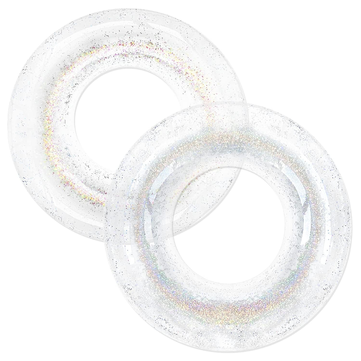 Polita Pool Float, Pool Floats Kids Summer Glitter Pool Tube with Confetti,Tube Pool Toys Beach P... | Amazon (US)