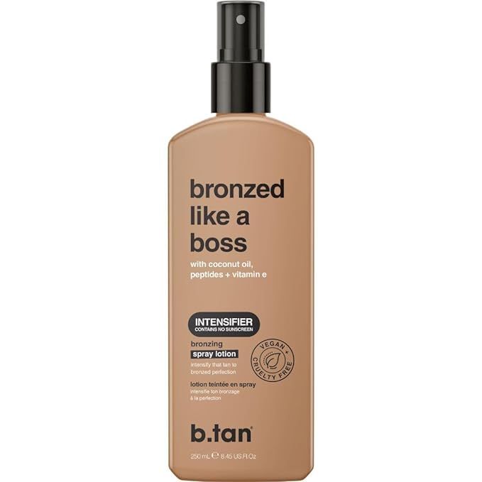 b.tan Sun Tanning Lotion Spray | Bronzed Like a Boss - Intensifier Outdoor Bronzing Spray Lotion,... | Amazon (US)