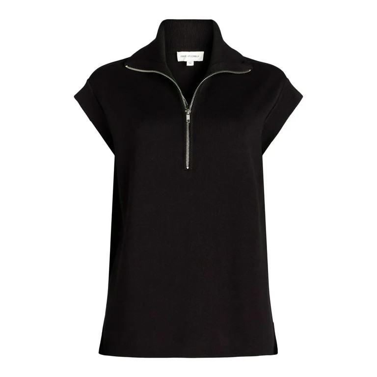 Free Assembly Women's Sleeveless Half Zip Popover Sweater, Sizes XS-XXL | Walmart (US)
