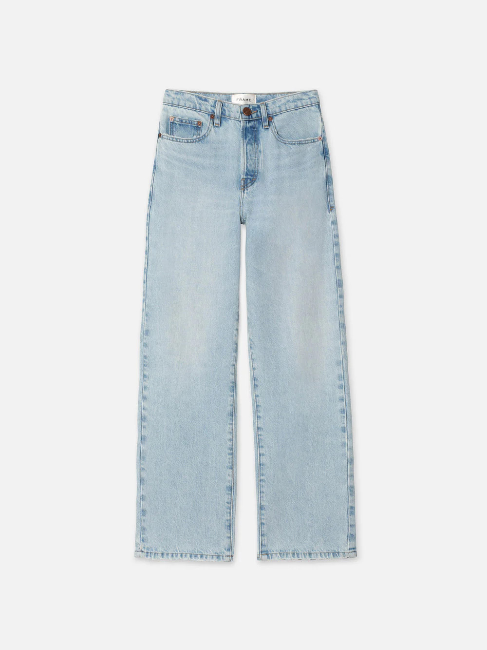 The Slouchy Straight  in  Fizz Indigo | Frame Denim