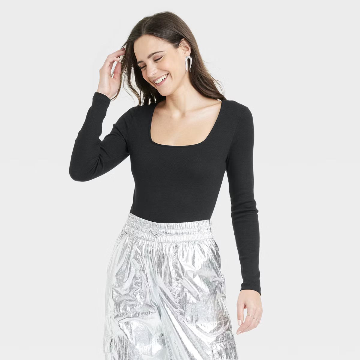 Women's Long Sleeve Slim Fit T-Shirt - A New Day™ | Target