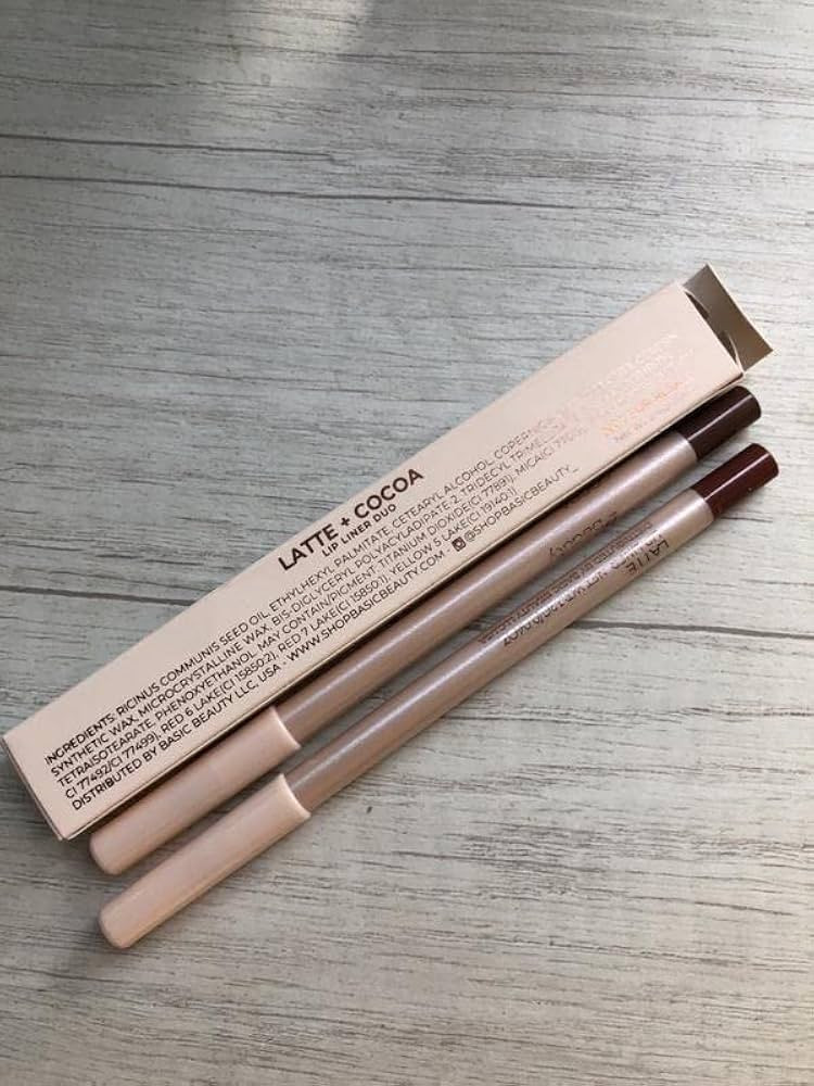basic beauty lip liner duo in Latte and Cocoa | Amazon (US)