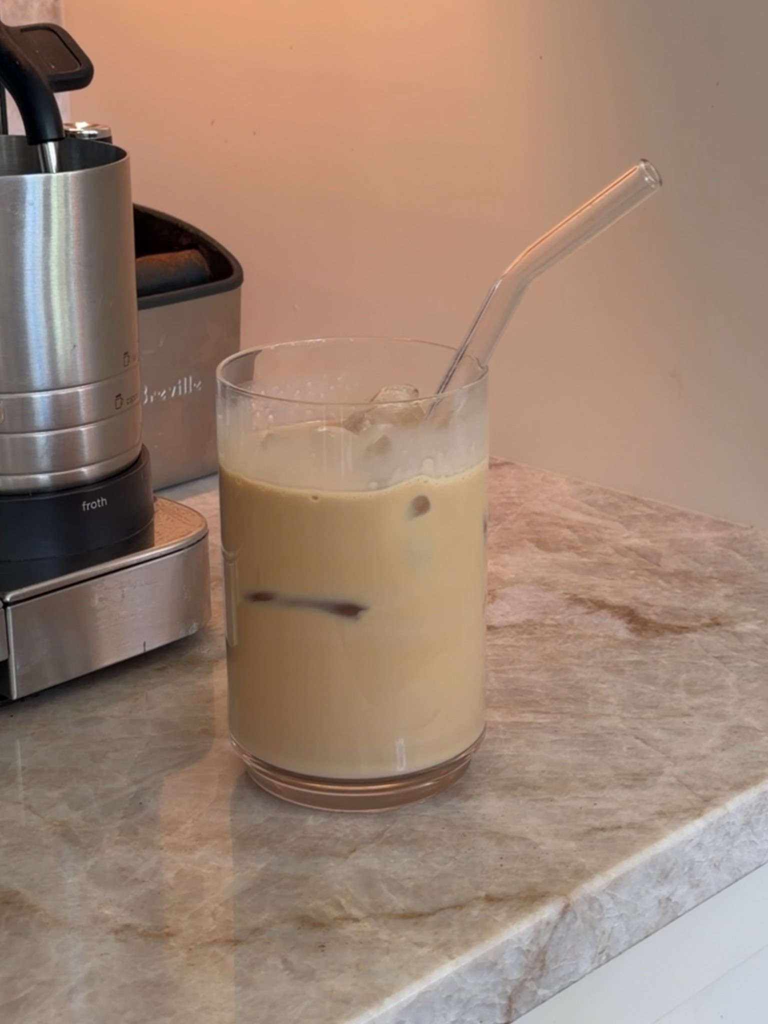 Ninja coffee machine we love we use for espresso + my new glassware I like that it’s not so thin it had good weight to it 

#morningcoffee #coffee #icedlatte #ninja #ninjacafeluxe
