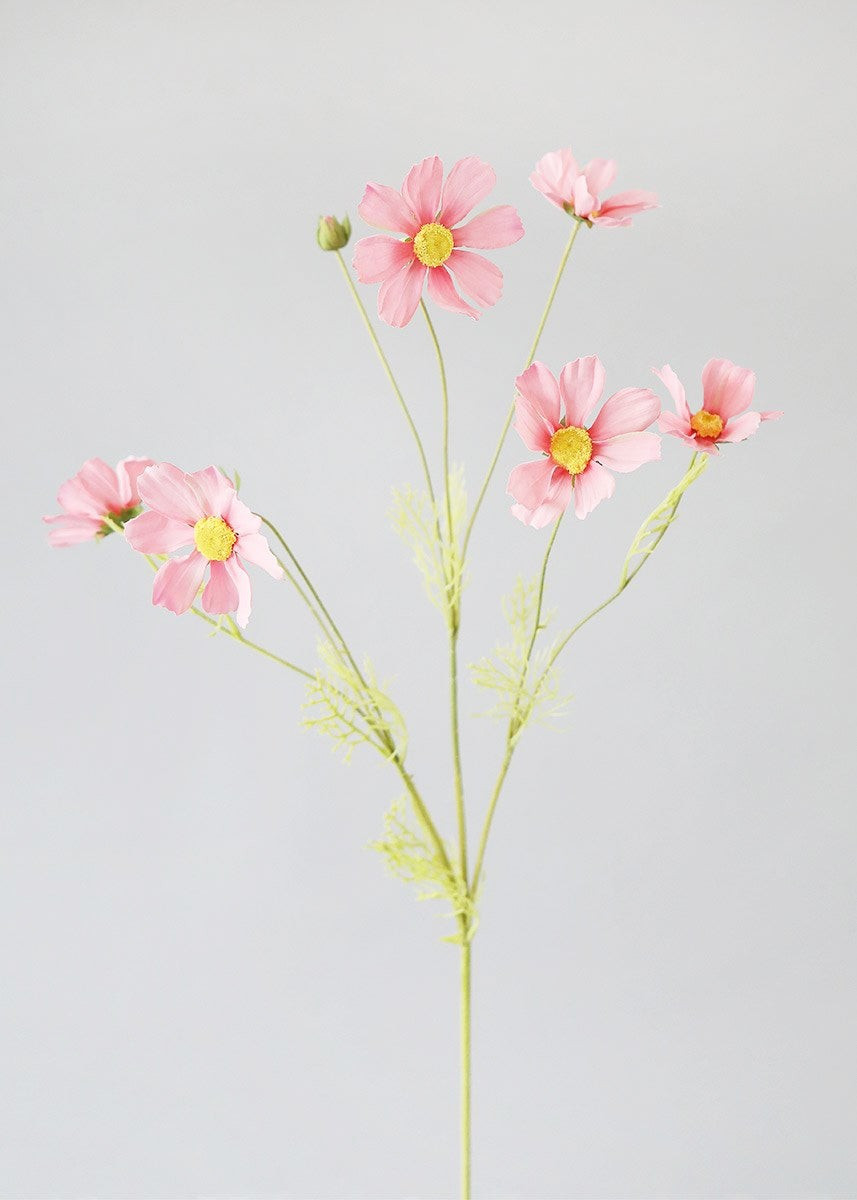 Artificial Cosmos Flowers in Pink - 3-4" Blooms | Afloral (US)