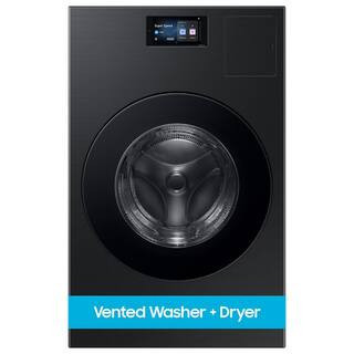 5.3 cu. ft. Bespoke Ultra Capacity Vented All-in-One Washer Dryer Combo with Electric Dryer and AI Home in Brushed Black | The Home Depot