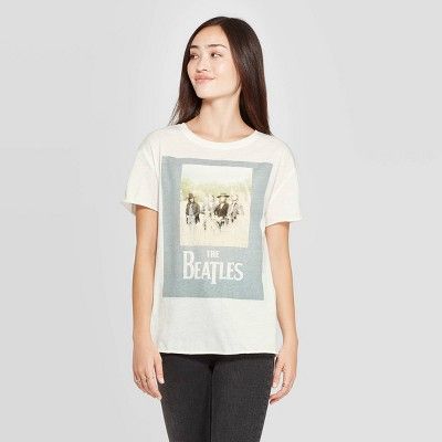 Women's The Beatles Short Sleeve Graphic T-Shirt (Juniors') - White | Target