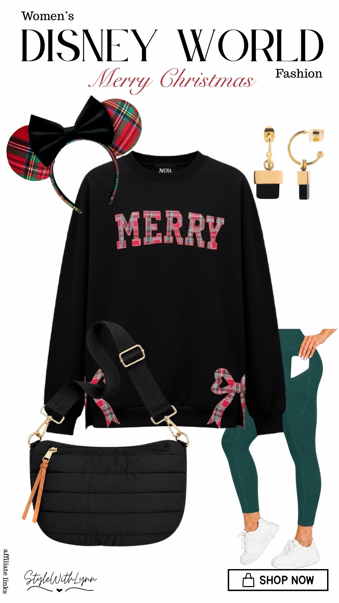 The detailed hem on the Merry sweatshirt adds the sweetest touch to this festive outfit. The comfort of leggings and a sweatshirt is perfect for long days in the Disney parks.

Women’s Disney outfits
Disney ootd

#LTKootd #LTKmomlife #LTKSeasonal