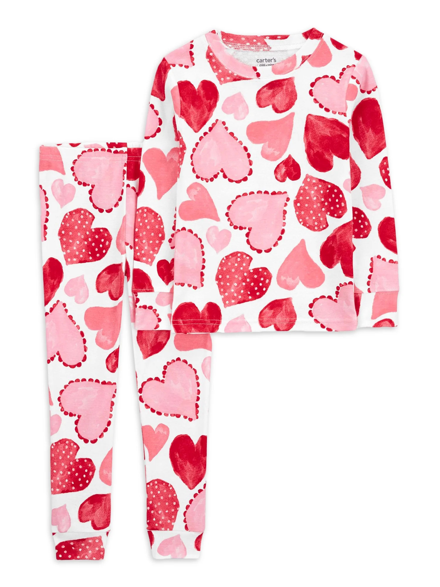 Carter's Child of Mine Baby and Toddler Valentine's Day Pajama Set, 2-Piece, Sizes 12M-5T - Walma... | Walmart (US)