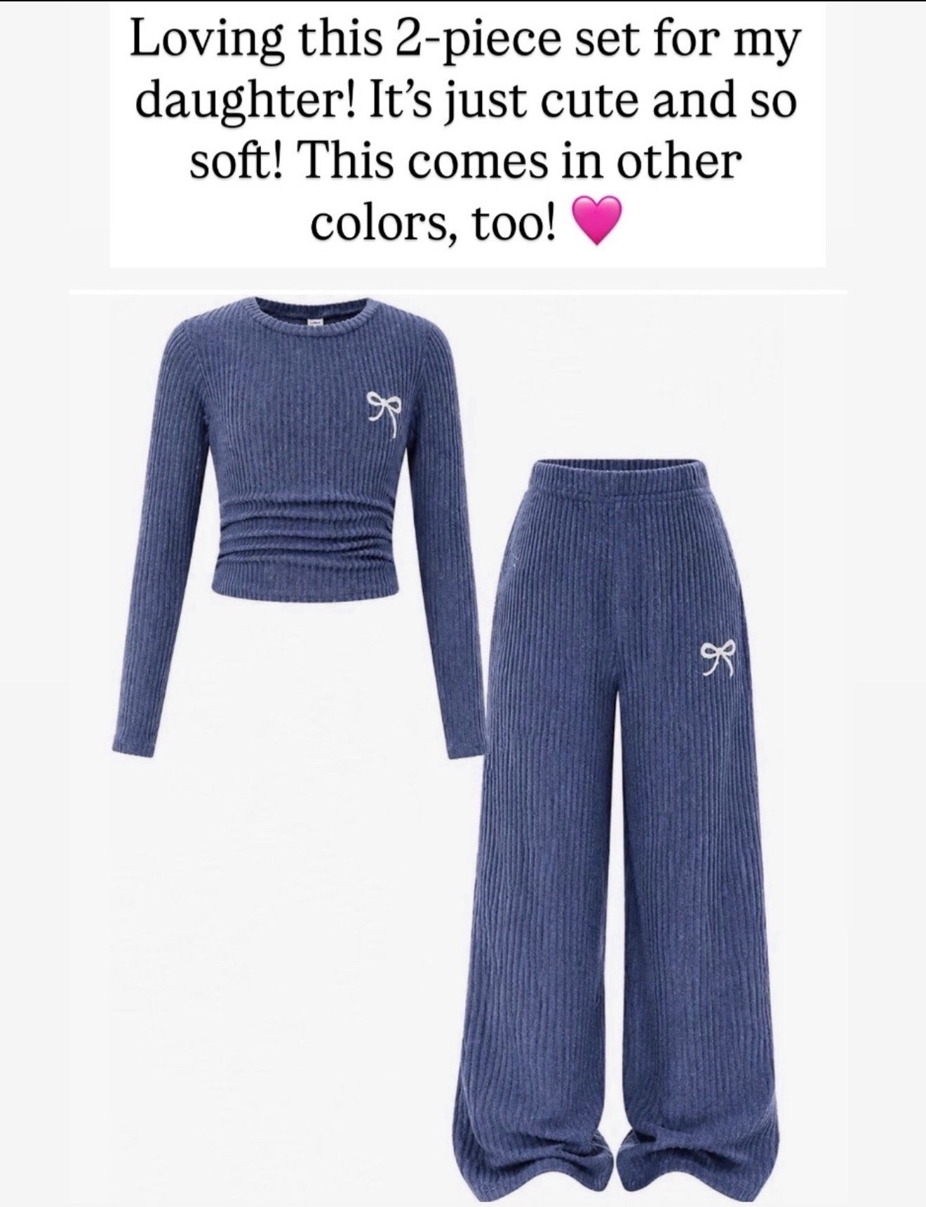 I’m loving these two piece sets for girls right now. My daughter has the navy blue one and the beige one and they are perfect.

#LTKKids