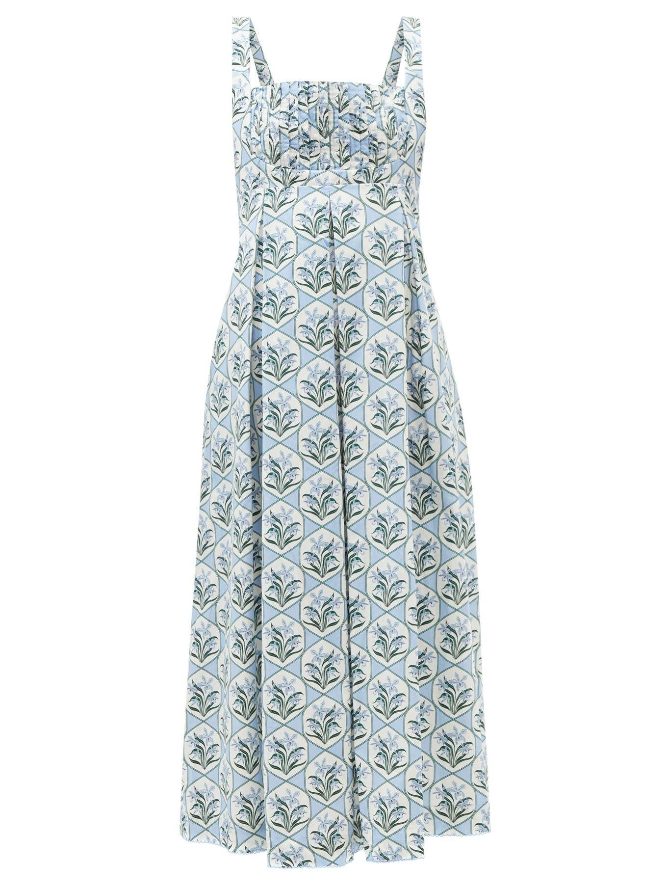 Hortensia floral-print cotton-poplin dress | Agua by Agua Bendita | Matches (US)