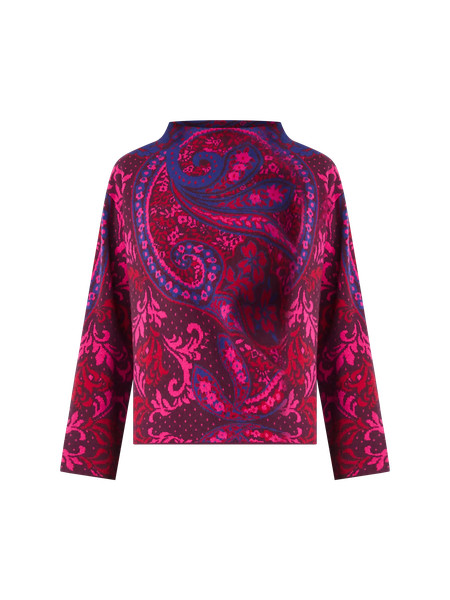 Paisley Jacquard Mock Neck Sweater | Ann Taylor