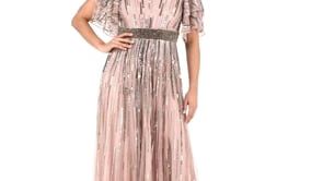 Embellished Full Length Layered Sleeve Gown | Mac Duggal