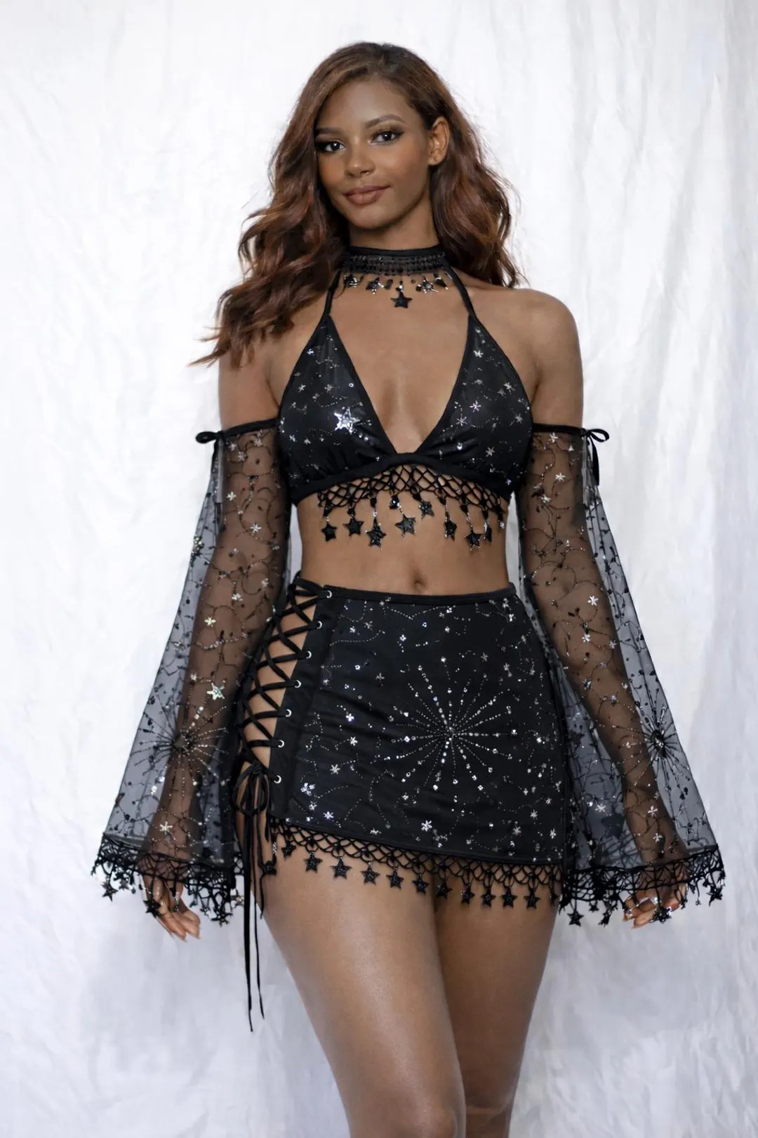 Celestial Rave  Festival Outfit Pieces Sold Separately Shrug Bell Bottoms Arm Warmers | Etsy (US)