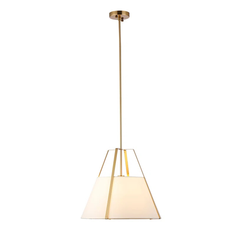 Ellrich Fabric Cone 18" Wide With Metal Chandelier Timeless Elegant Dining Room | Wayfair North America
