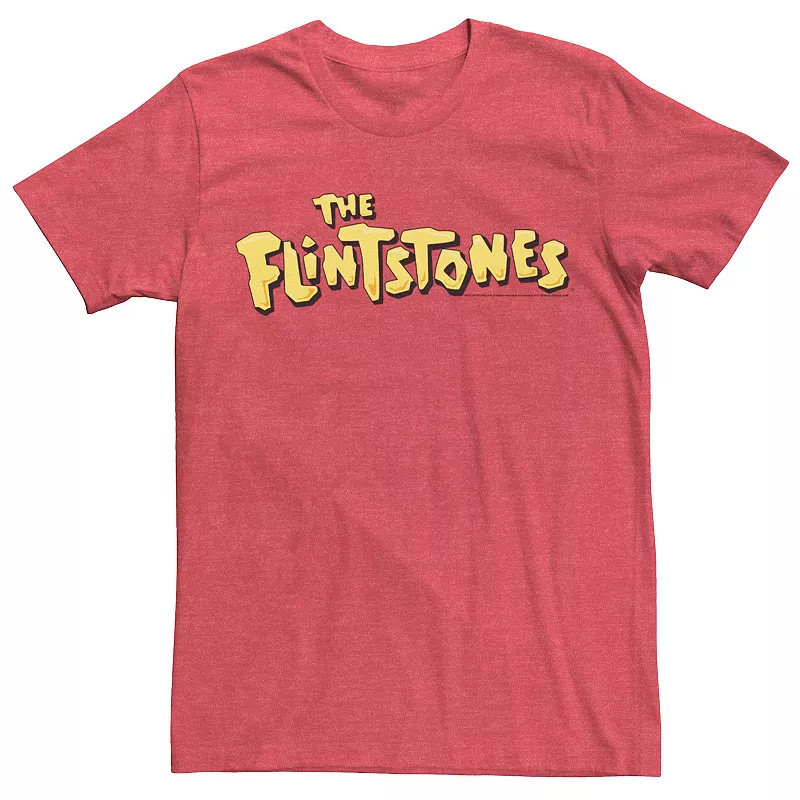 Men's The Flintstones Classic Simple Logo Tee, Size: XXL, Red Grey | Kohl's