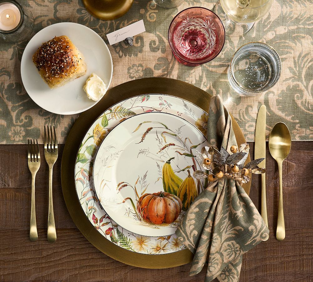 Bedford Harvest Gourd Stoneware Salad Plates - Set of 4 | Pottery Barn (US)