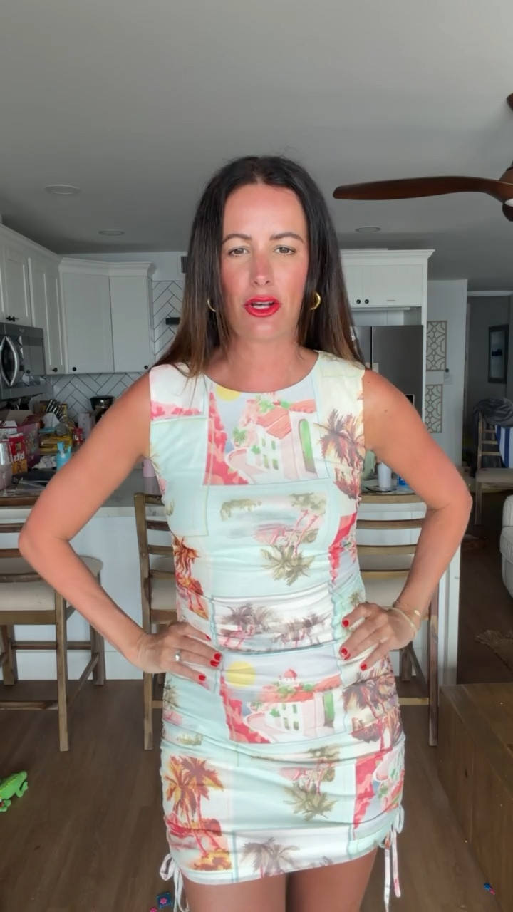 This is the cutest mesh mini dress! It has tropical post card prints all over and side ties! On sale now during the Shopbop sale!! 

#LTKgrwm #LTKootd #LTKSaleAlert