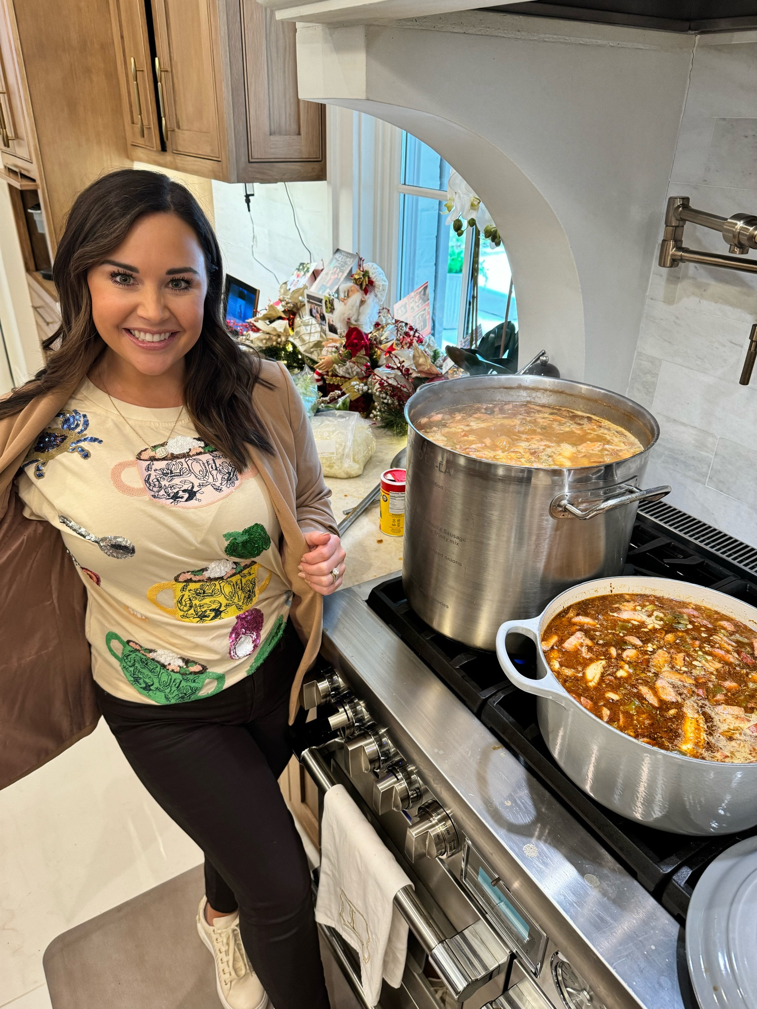 It’s my favorite season of the year!! GUMBO SEASON!! So it was only fitting for me to get this gumbo shirt from Queen of Sparkles!! Do you have your holiday sparkles yet??
#women #holidayfashion 

#LTKHome #LTKHoliday #LTKStyleTip