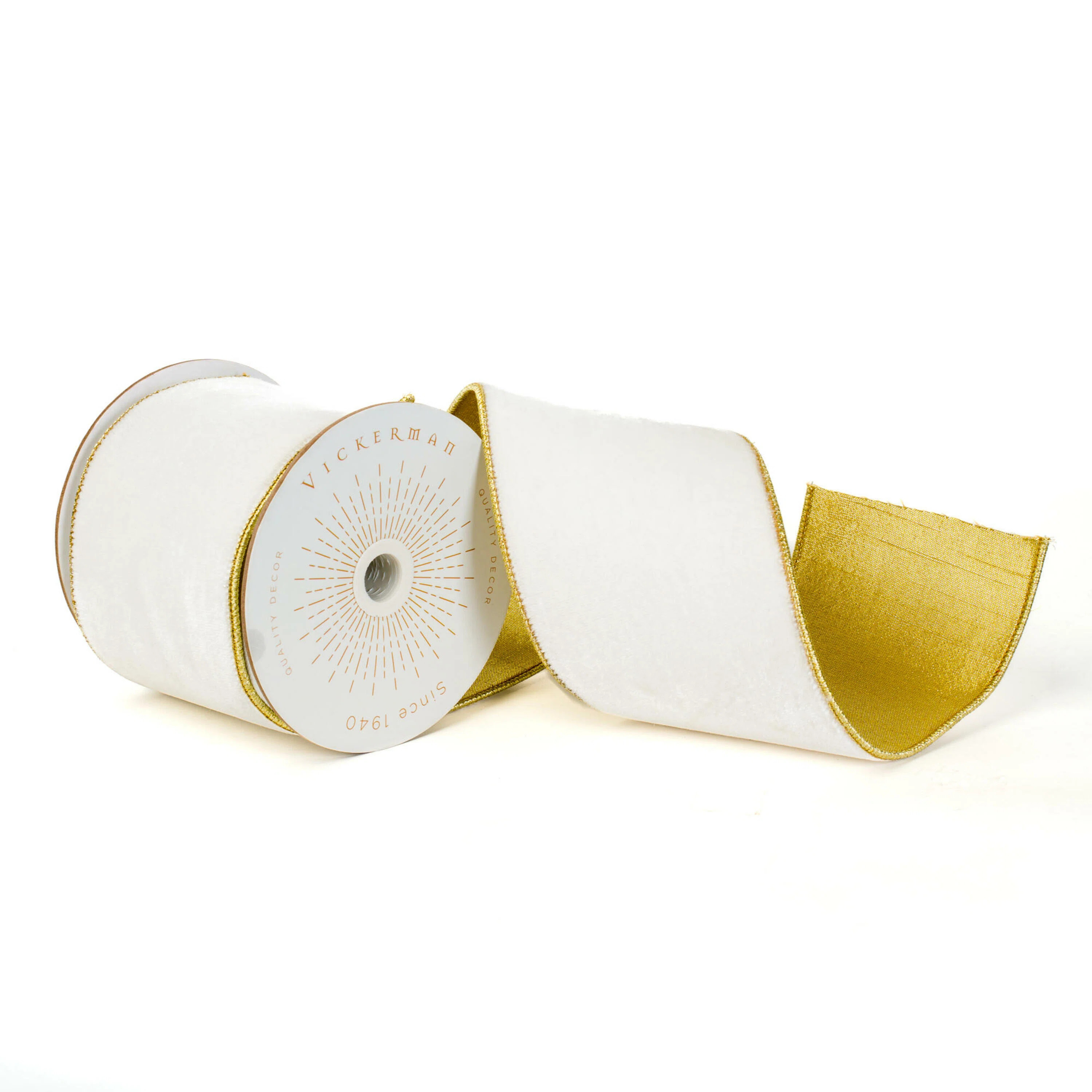 Vickerman 10 Yds Velvet with Gold Trim/Backing Ribbon. | Wayfair | Wayfair North America