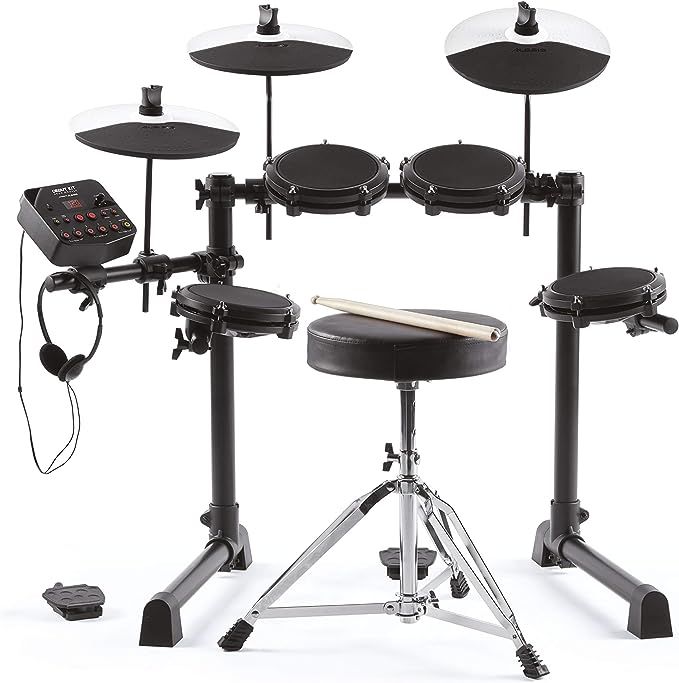 Alesis Drums Debut Kit – Kids Drum Set With 4 Quiet Mesh Electric Pads, 120 Sounds, Stool, Stic... | Amazon (US)