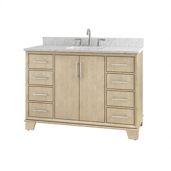 Home Decorators Collection Nanterre 49 in W x 22 in D x 36 in H Single Sink Bath Vanity in Desert... | The Home Depot