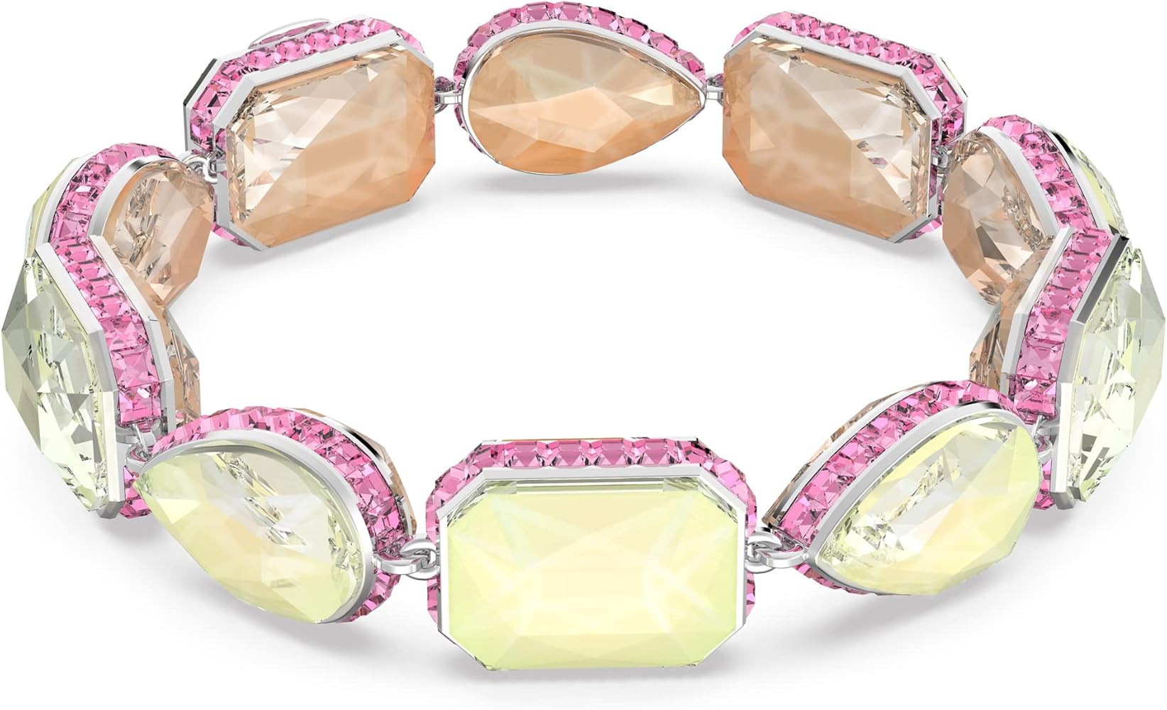 Swarovski Orbita bracelet, Mixed Cut Crystals, Multicolored, Rhodium Finish | Amazon (US)