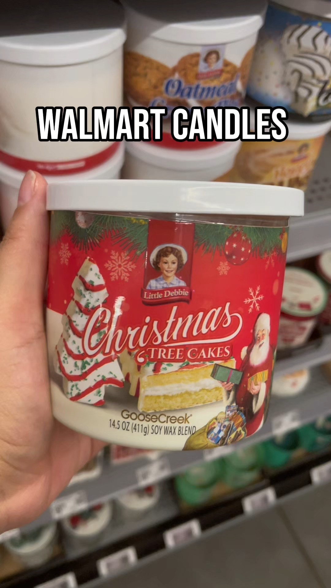 Walmart really said snack cakes but make it candles 🍰🕯️ Little Debbie + Pillsbury scents on the shelves! Cute idea, but the scents weren’t as sweet as I hoped.
#walmart 

#LTKHome #LTKFindsUnder50 #LTKHoliday