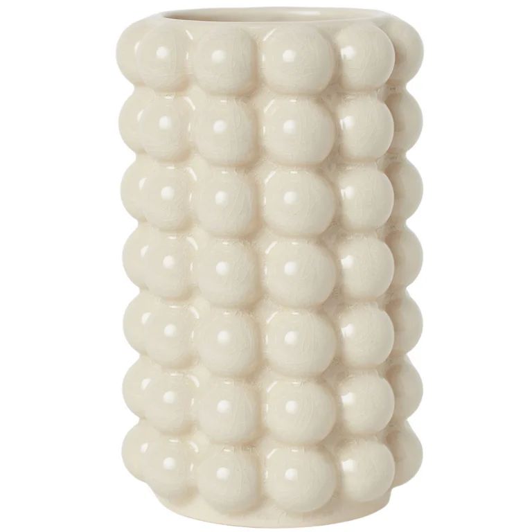 White Ceramic Vase, Large Vase, Modern vase, Boho Vase, Decorative Vase, Modern Farmhouse Decor, ... | Walmart (US)