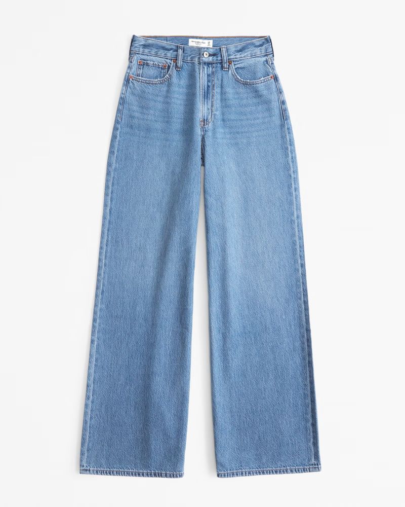 Women's High Rise Wide Leg Jean | Women's Bottoms | Abercrombie.com | Abercrombie & Fitch (US)