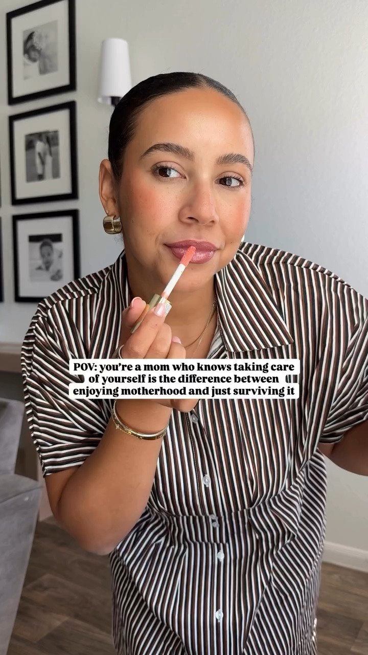 Motherhood asks a lot from us.
And it’s easy to lose yourself in the process.

But the little things like getting dressed, lip gloss, feeling put together, can make the whole day feel different.

#momlife #motherhoodjourney #momstyleinspo #modernmomlife #momcontent