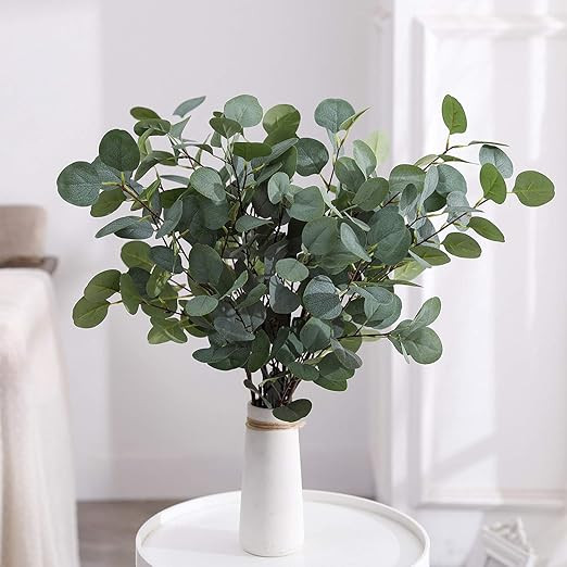 Artificial Eucalyptus Branches Silver Dollar Eucalyptus Graland Leaves Spray Greenery Decor for H... | Amazon (US)