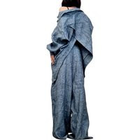 Denim Linen Two Piece Set For Women, Open Back Shirt, Wide Leg Harem Pants Outfit | Etsy (US)