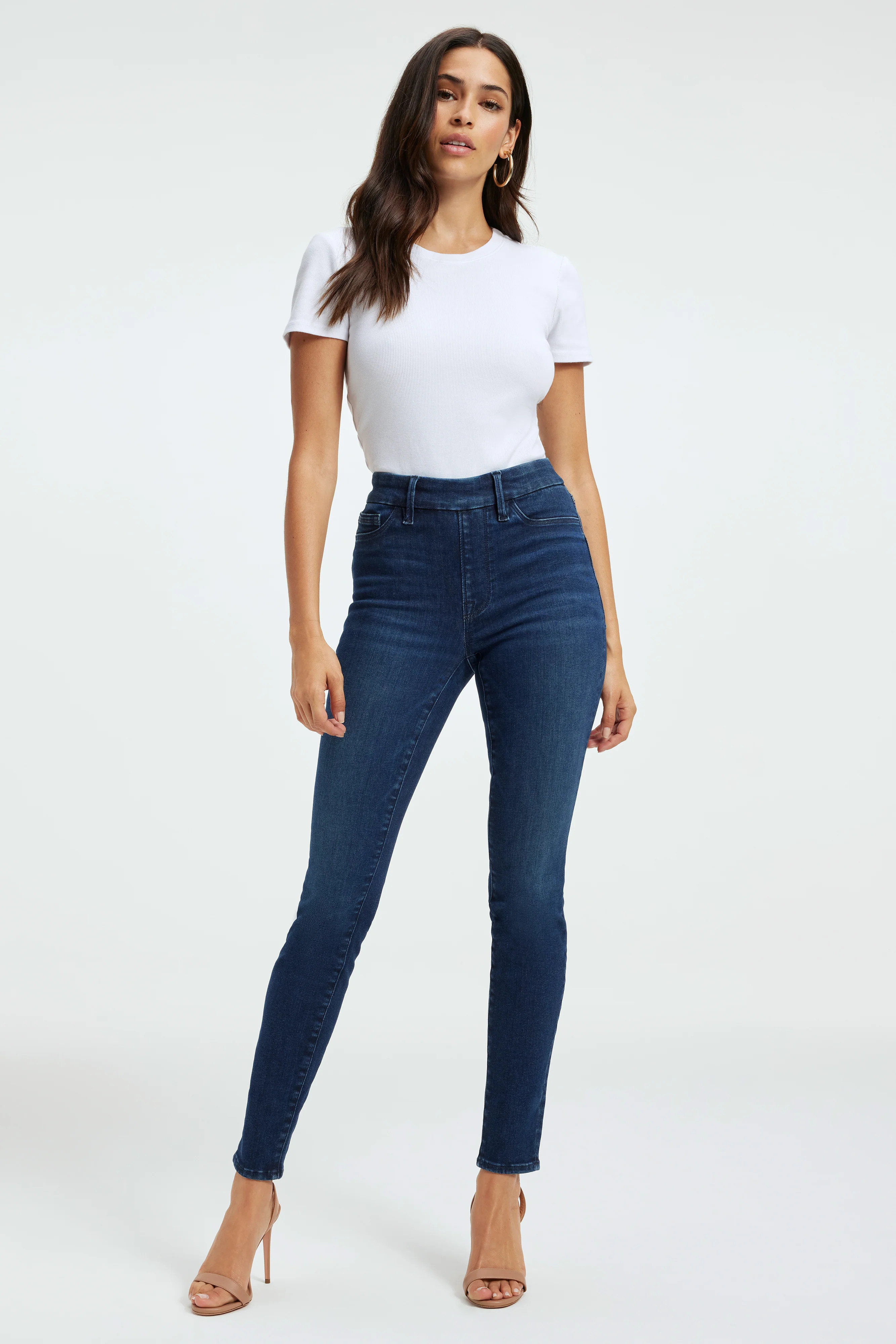 POWER STRETCH PULL-ON SKINNY JEANS | INDIGO491 - GOOD AMERICAN | Good American